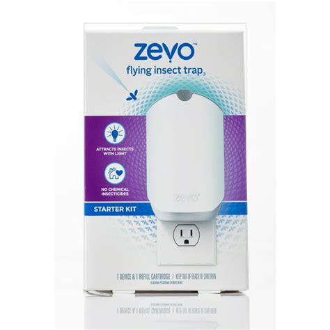 Blue and UV light attracts and permanently traps flying insects. . Zevo flying insect trap review